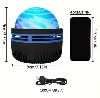 AuroraGlow™ – 360° Galaxy Projector Lamp | USB RGB Night Light with Remote Control for Home & Bedroom Décor
