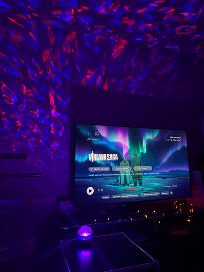 AuroraGlow™ – 360° Galaxy Projector Lamp | USB RGB Night Light with Remote Control for Home & Bedroom Décor